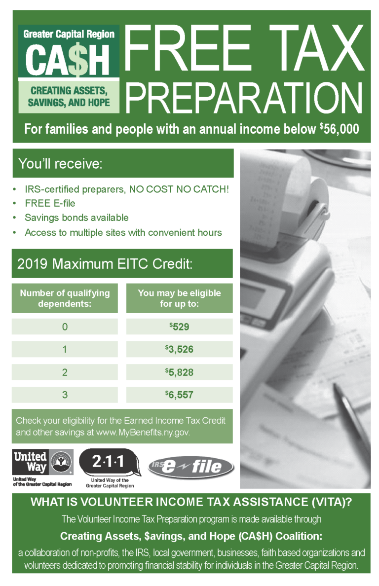 VITA Tax Prep Appointments Now Open