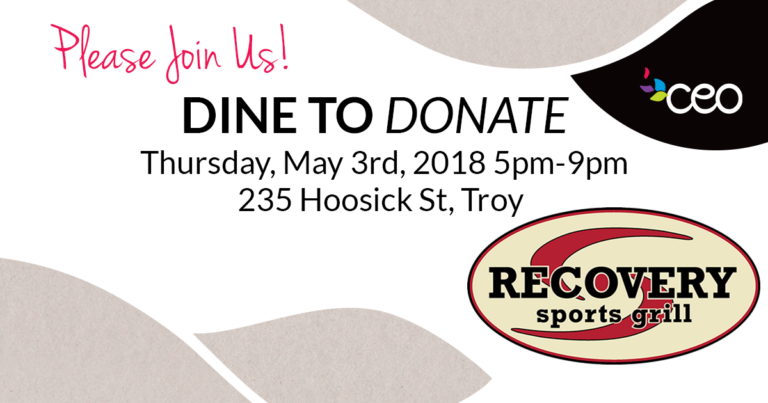 Dine to Donate at the Recovery Room
